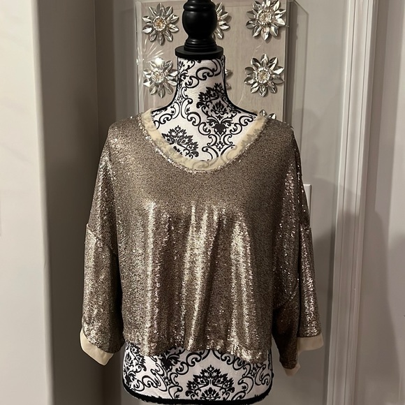 Free People Sequin Top - Picture 1 of 12